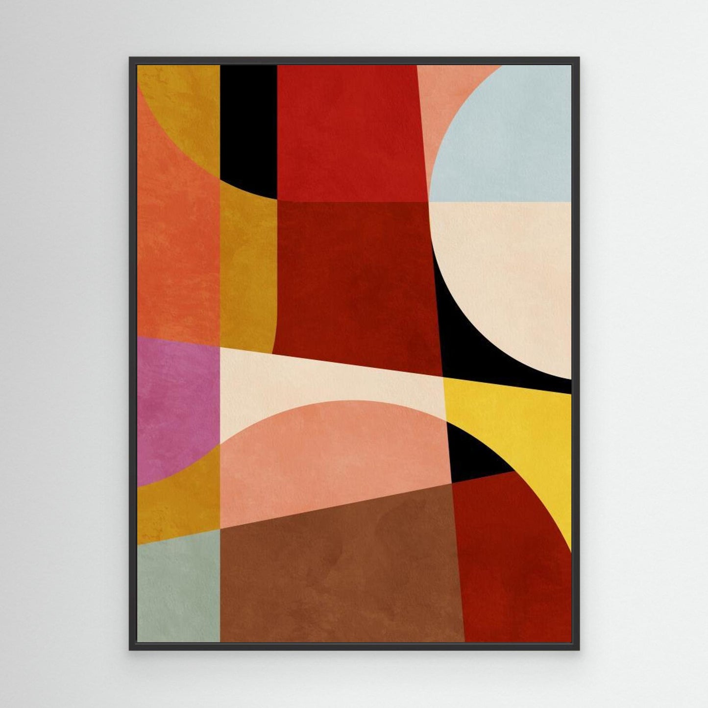 Warm Colors Bauhaus Geometry2 by Ana Rut Bre