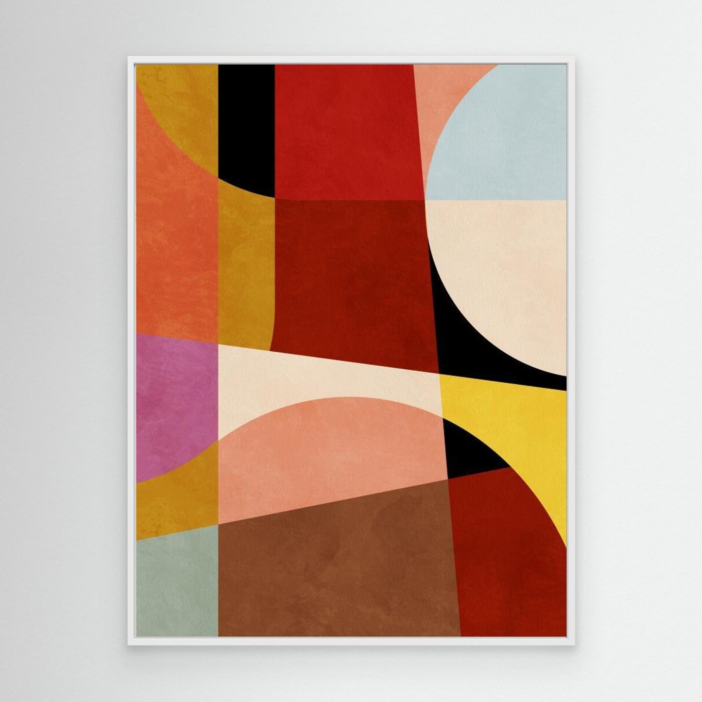 Warm Colors Bauhaus Geometry2 by Ana Rut Bre