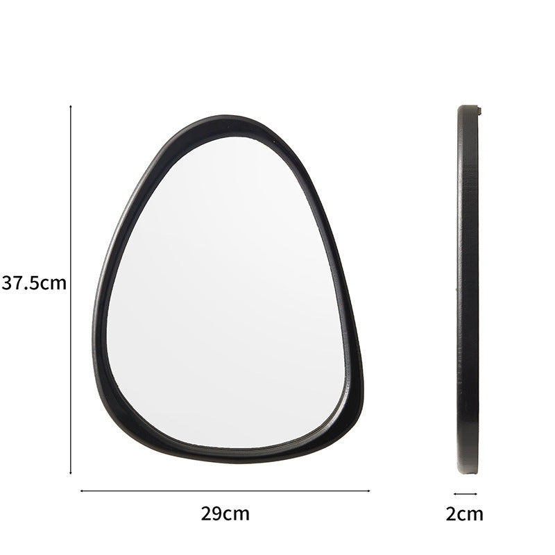 Miroir suspendu design en bois de forme irrégulière