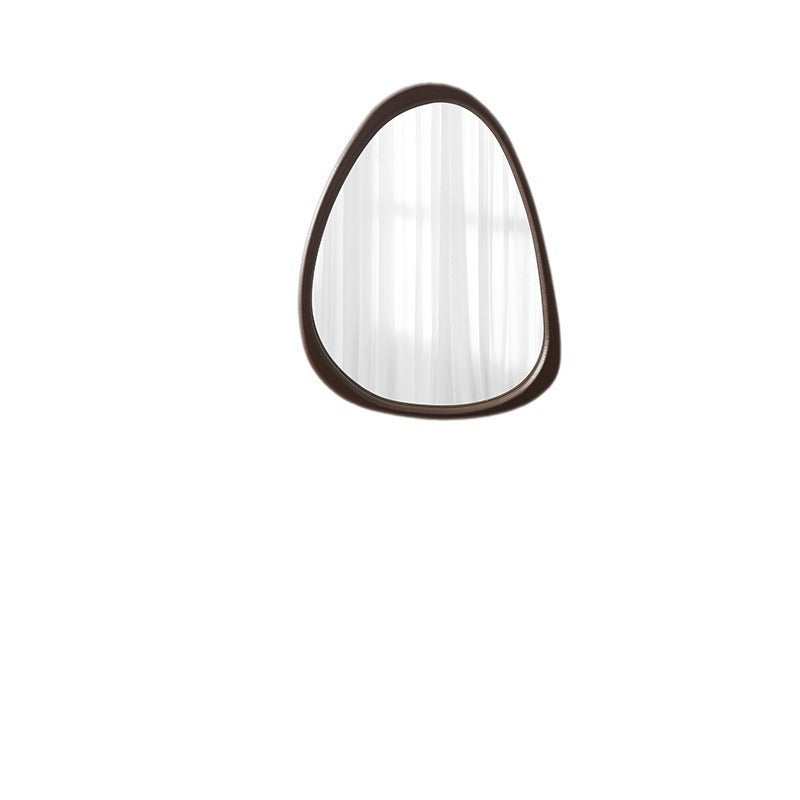 Miroir suspendu design en bois de forme irrégulière