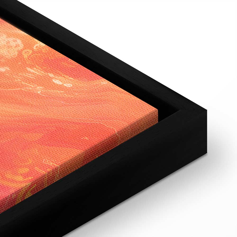 Impresión en lienzo - Colores ardientes - Formas dinámicas en colores fuego y rosa