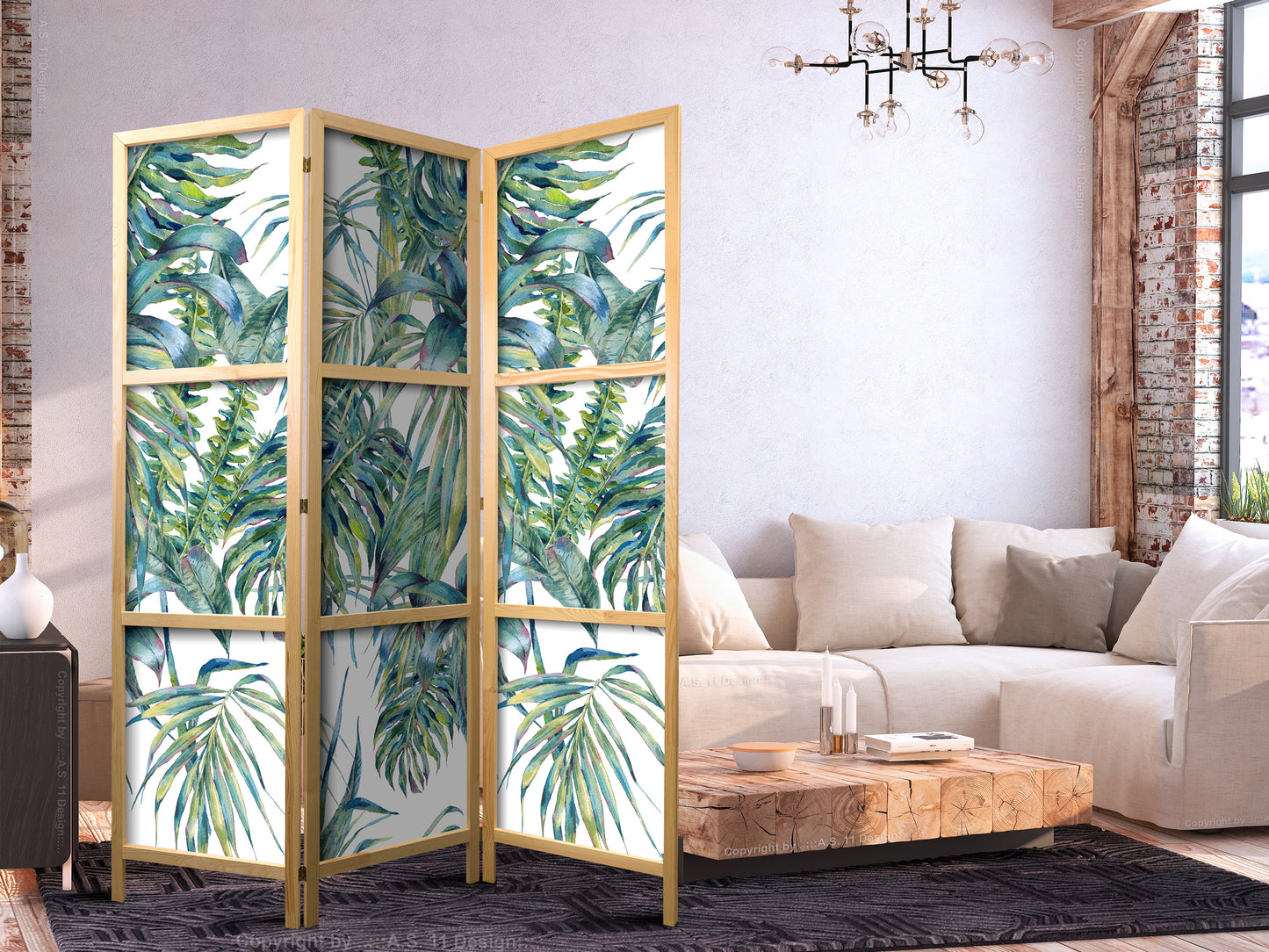 Japanese Room Divider - Leaves at the Zenith I