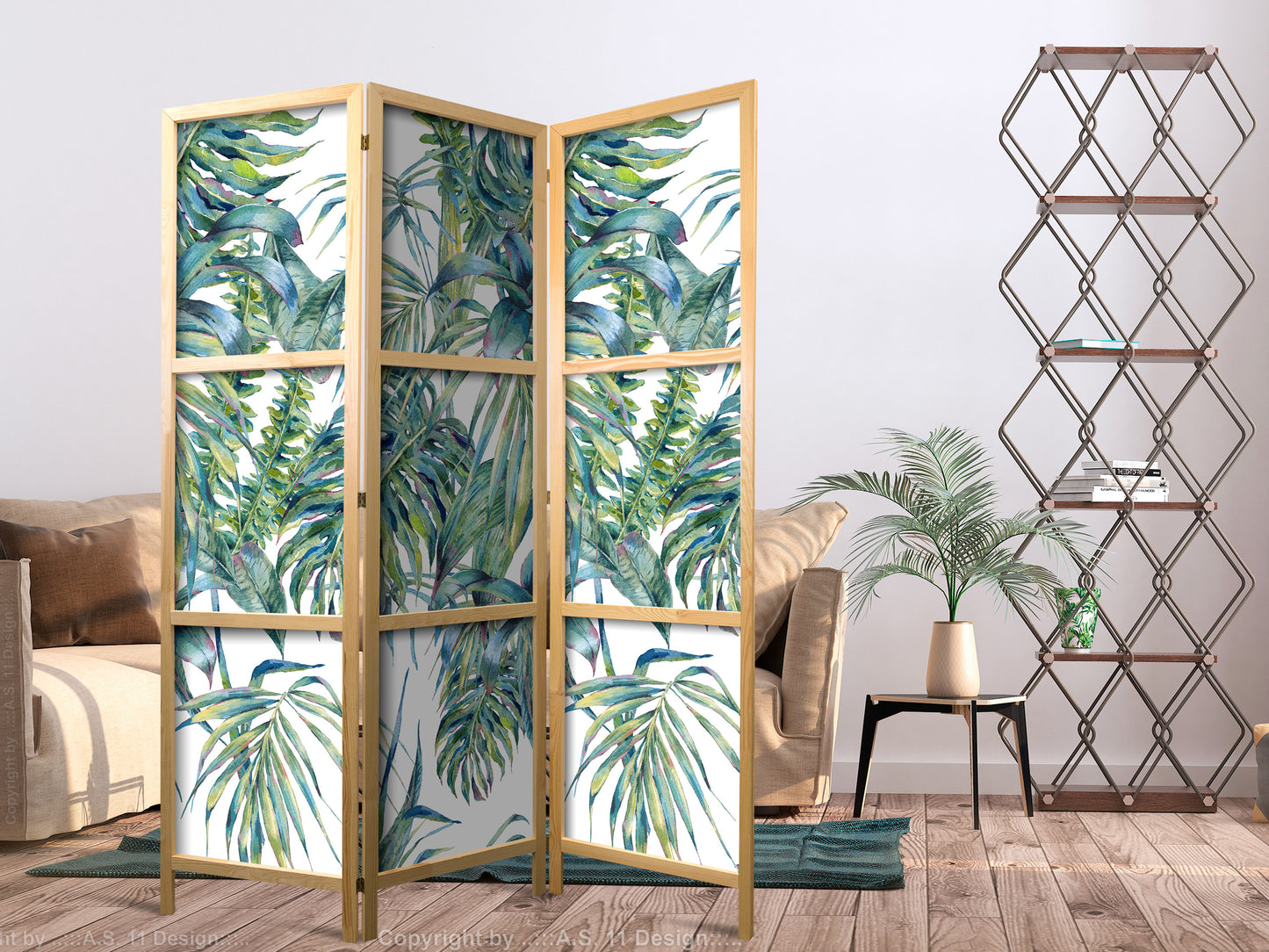 Japanese Room Divider - Leaves at the Zenith I