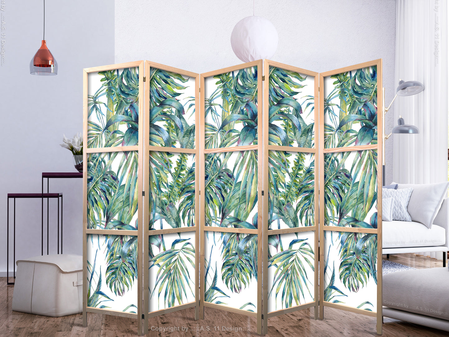 Japanese Room Divider - Leaves at the Zenith II