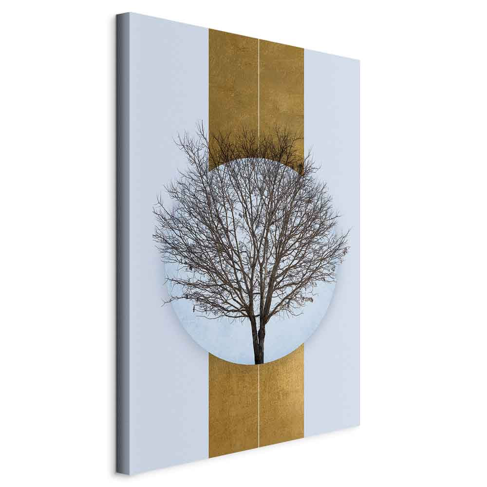 Impresión en lienzo - Círculo de la naturaleza (1 pieza) - Ramas de árbol en composición circular
