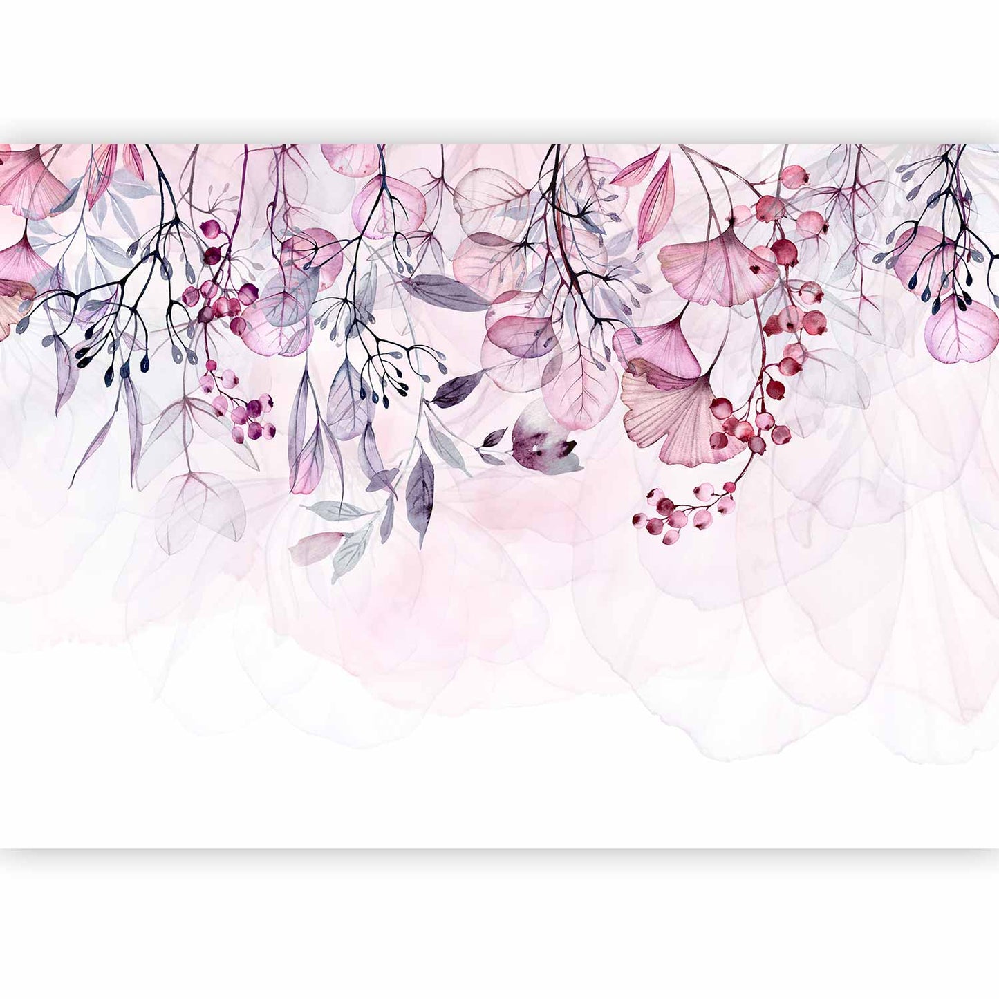 Wall Mural - Foggy Nature - Pink