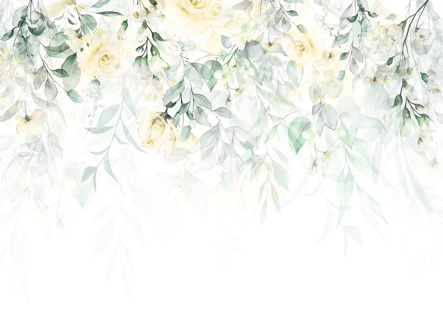 Wall Mural - Waterfall of Roses - Second Variant