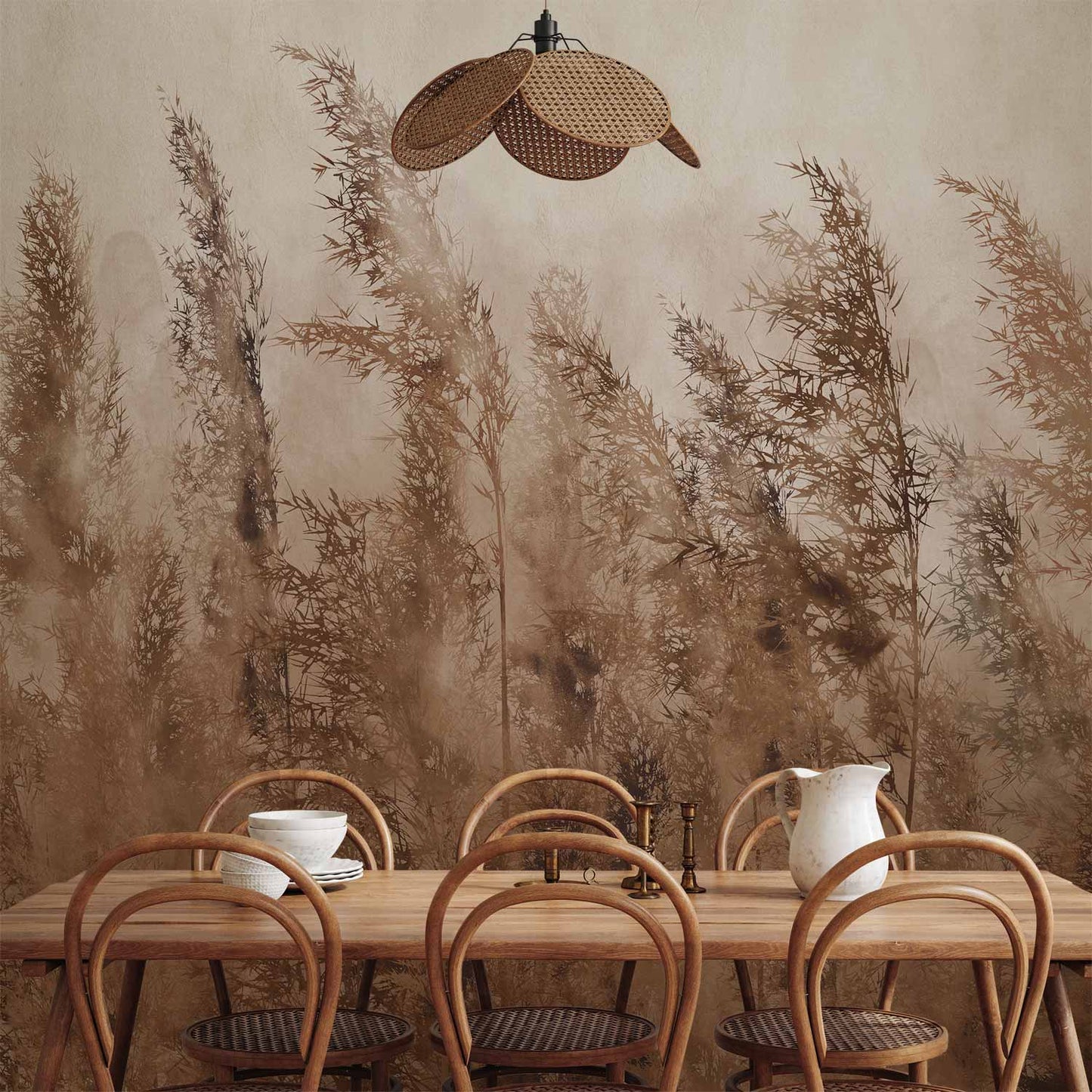 Wall Mural - Tall Grasses - Brown