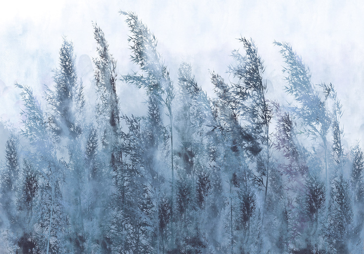 Wall Mural - Tall Grasses - Grey