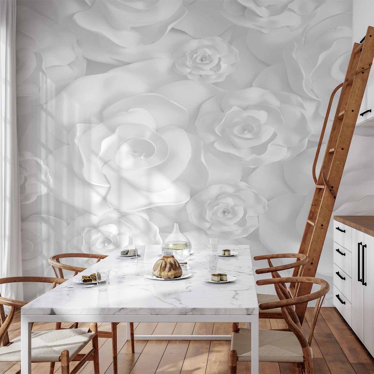 Wall Mural - Plaster Flowers
