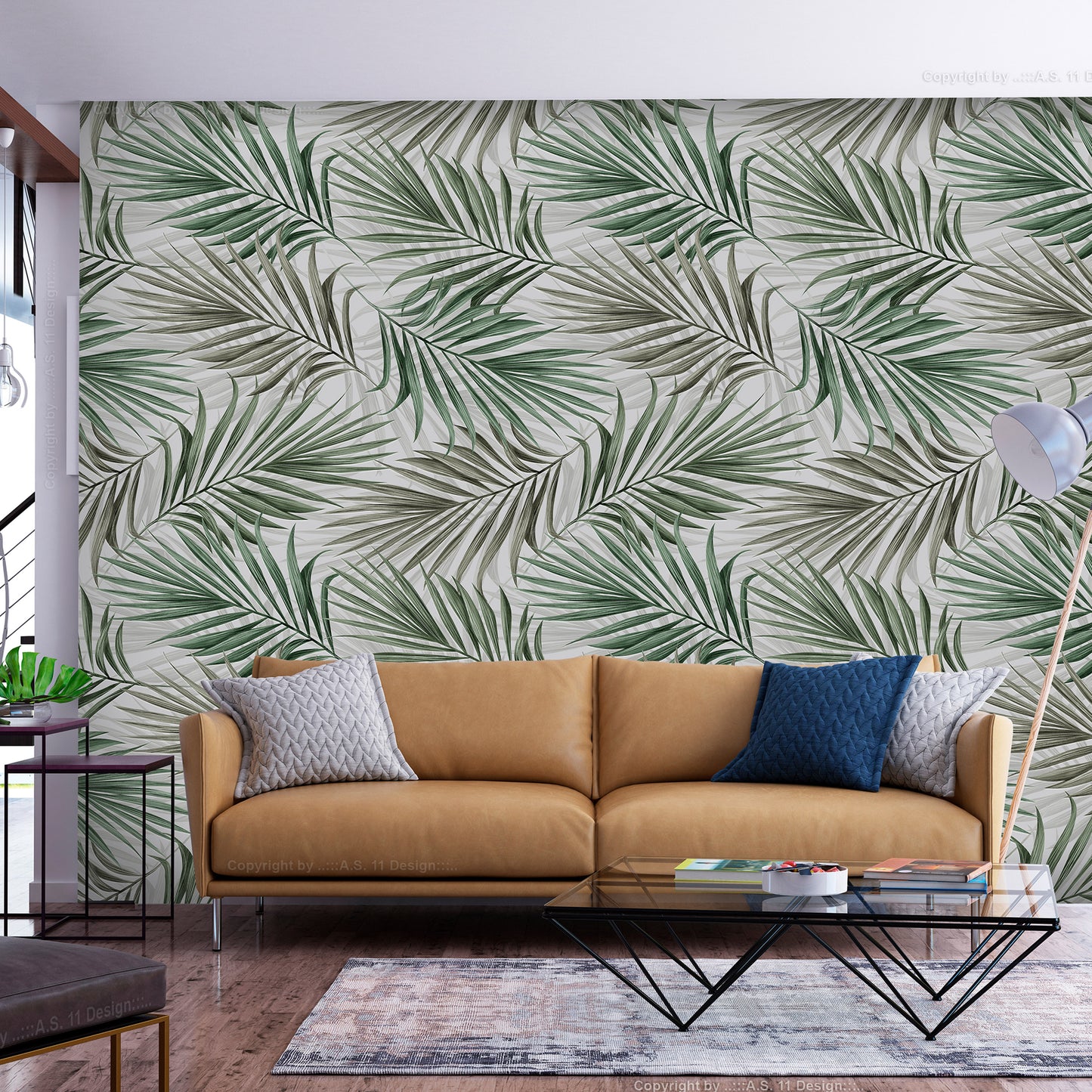 Mural de pared - Persiguiendo hojas - Tercera variante