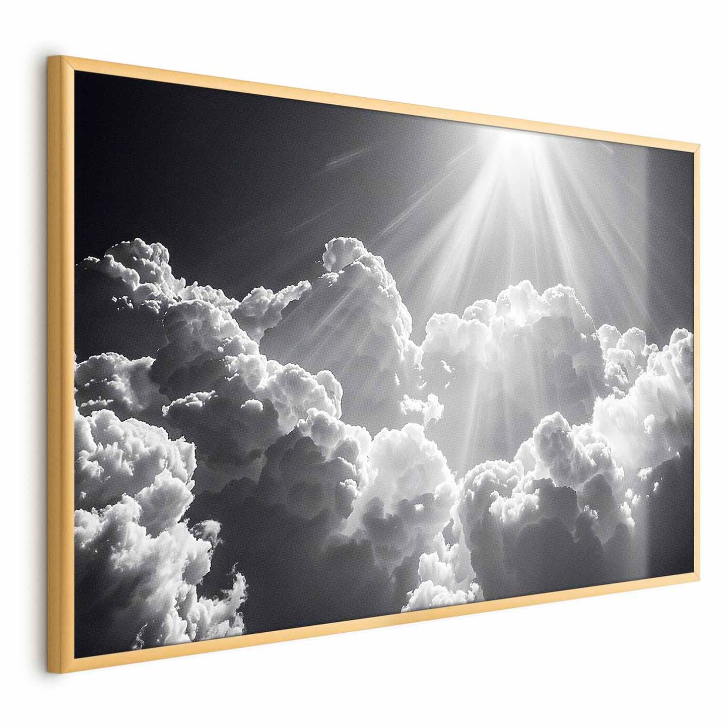 Poster - Hope in the Clouds: Inspiring Sun Rays Awaken Emotions