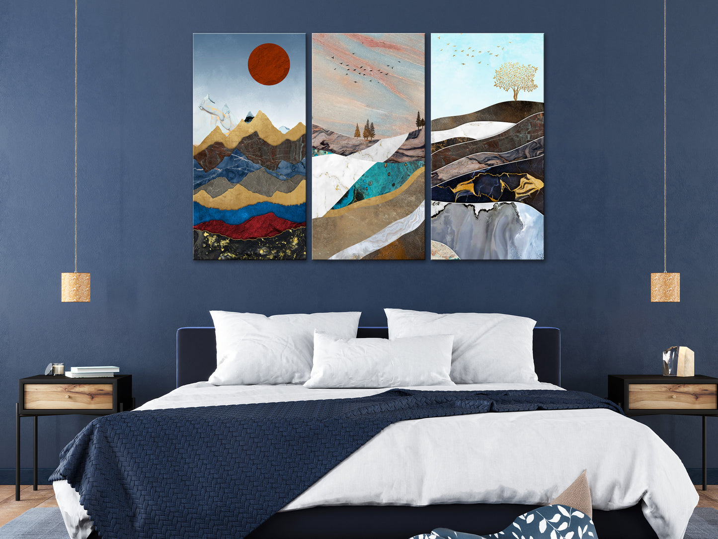 Canvas Print - Panorama of Thoughts (3 Parts)