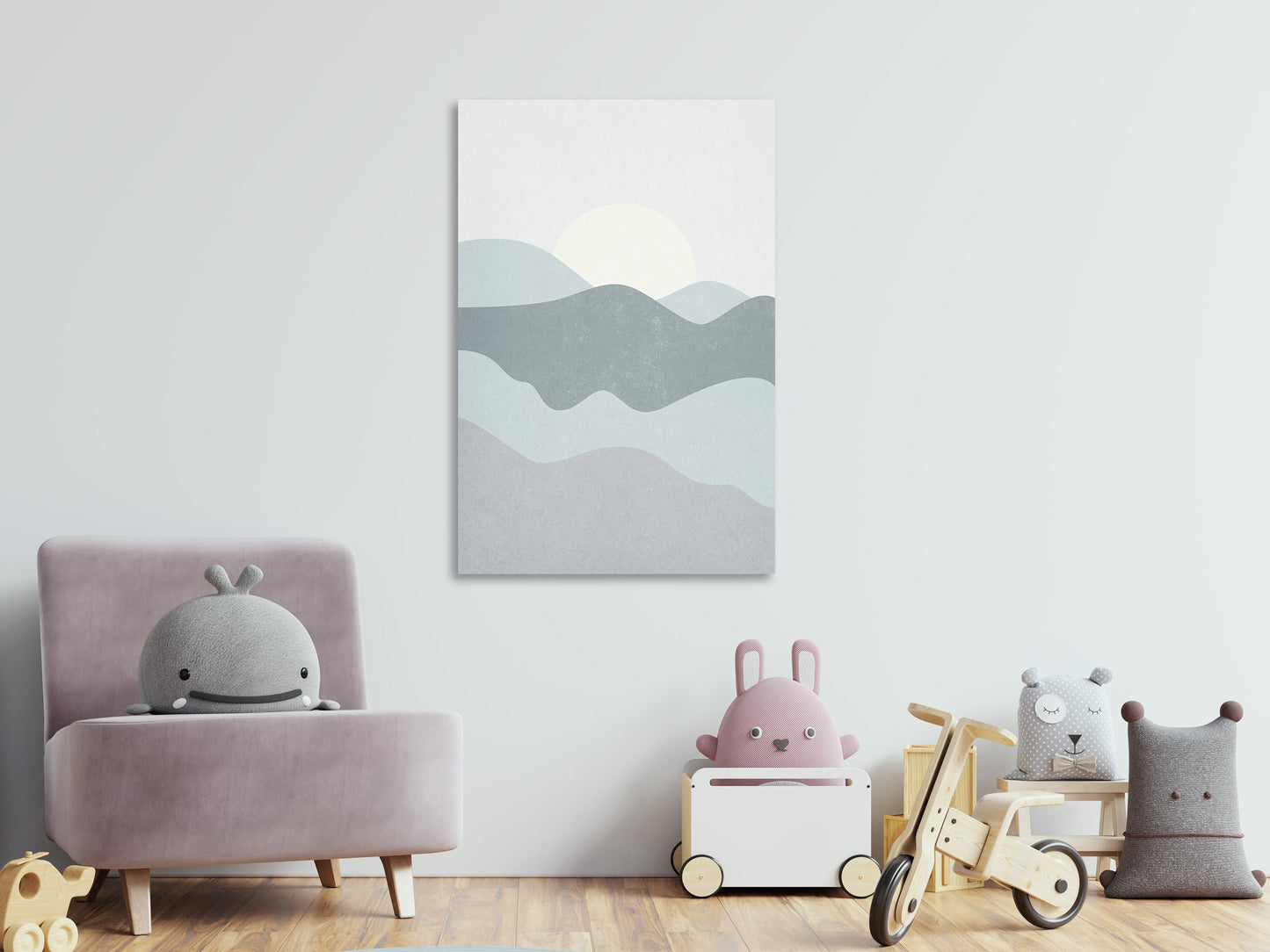 Canvas Print - Sun Over Mountains (1 Part) Vertical
