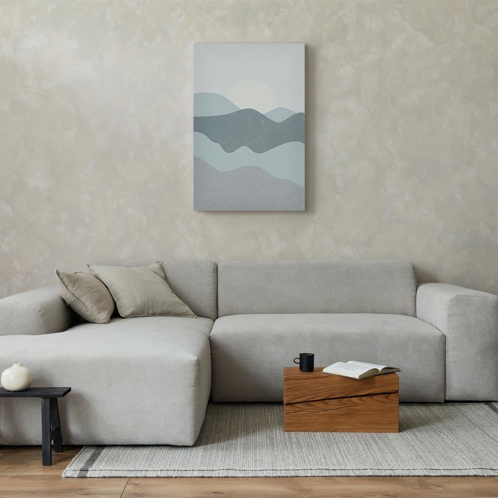 Canvas Print - Sun Over Mountains (1 Part) Vertical