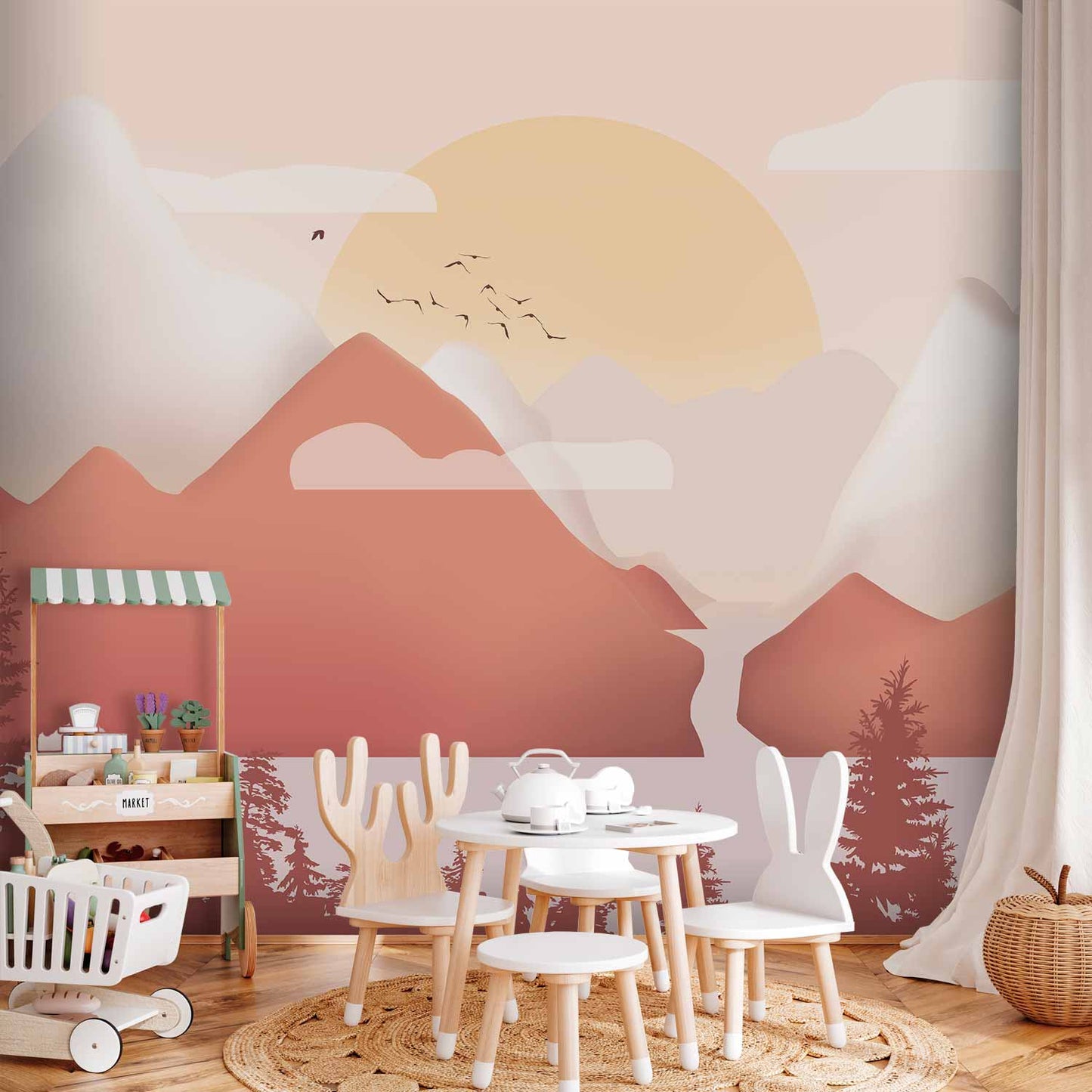 Wall Mural - Landscape at Sunset - First Variant