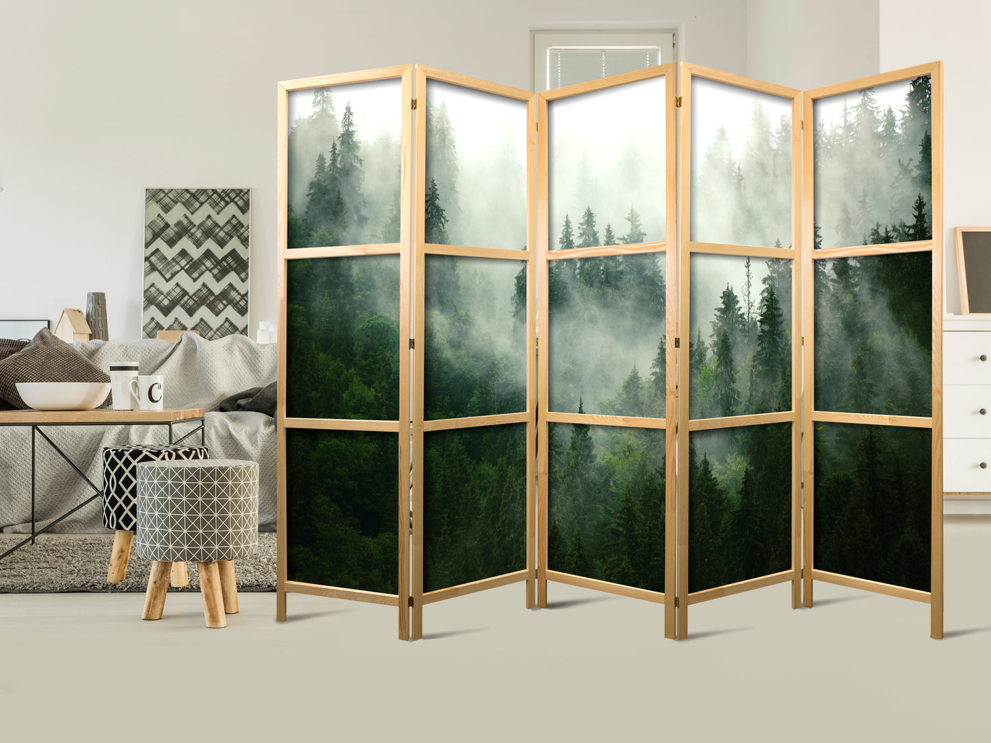 Japanese Room Divider - Mountain Forest II