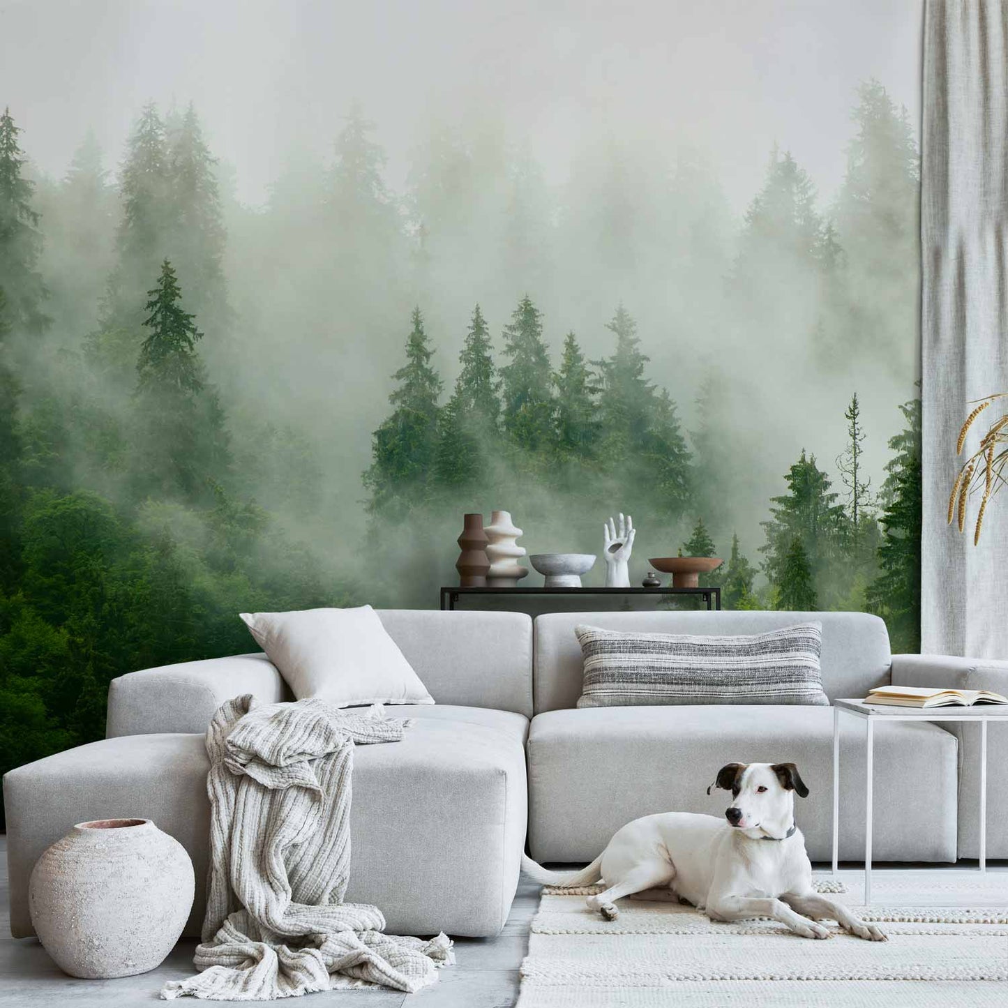 Wall Mural - Mountain Forest (Green)