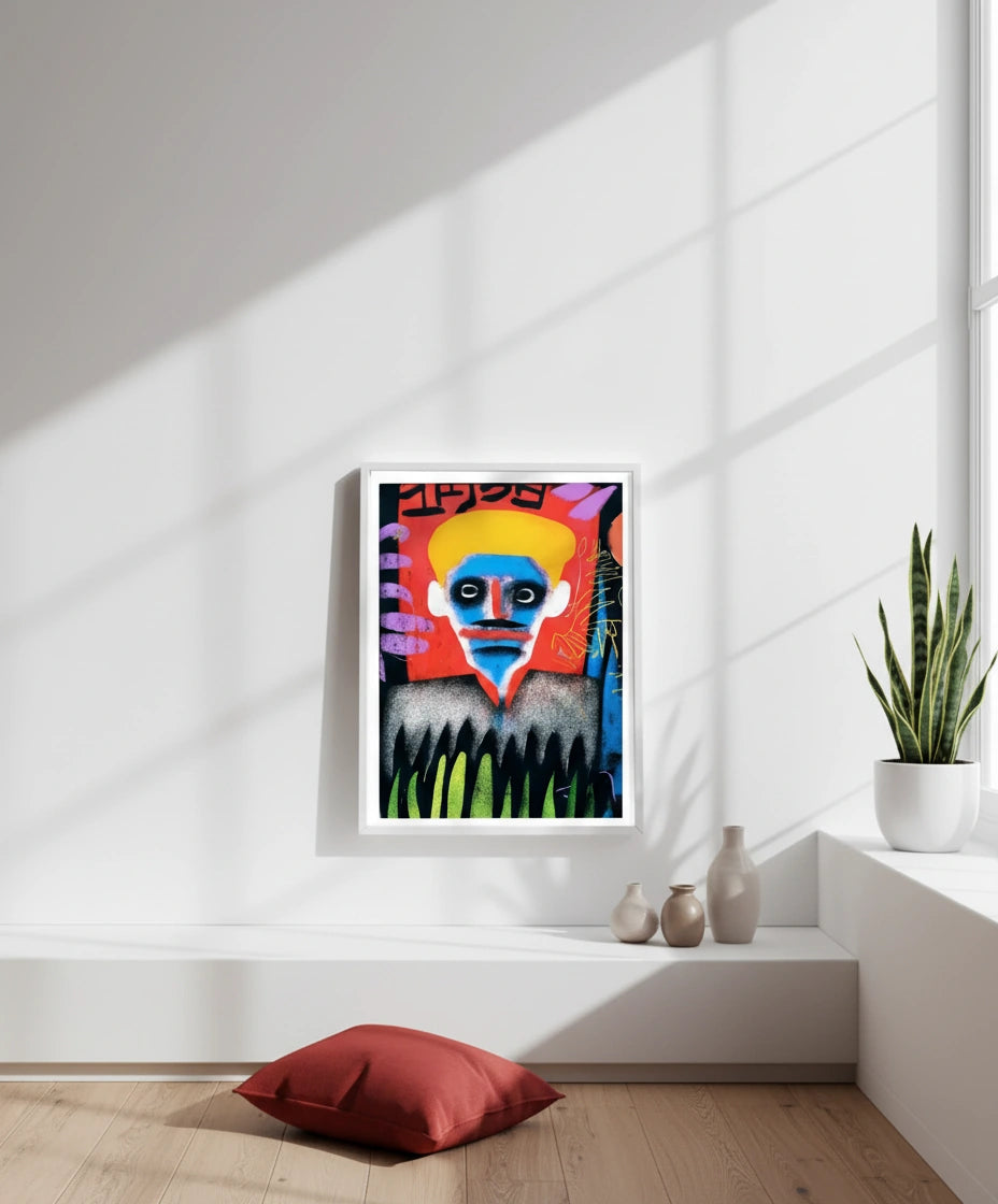 Blue Face Graffiti
