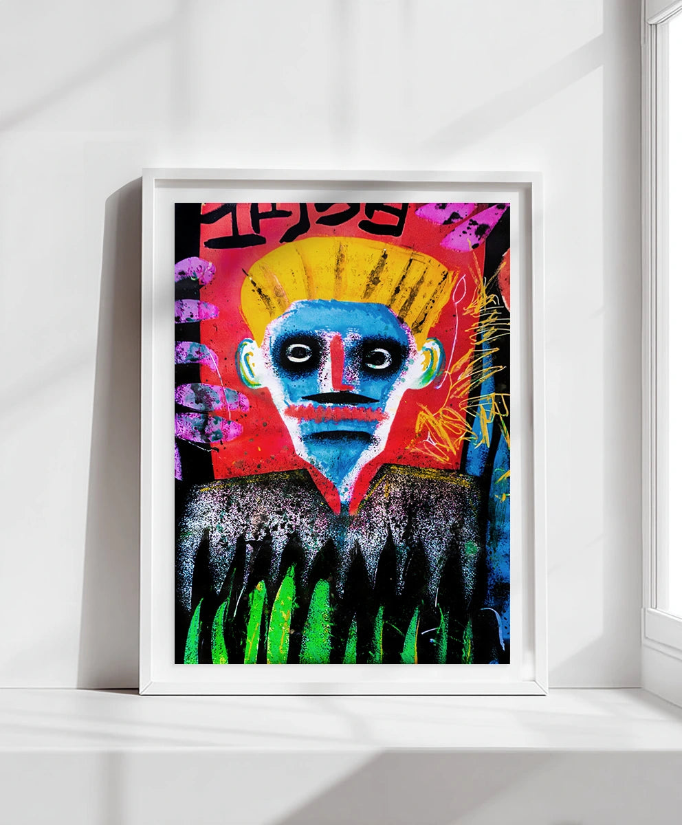 Blue Face Graffiti