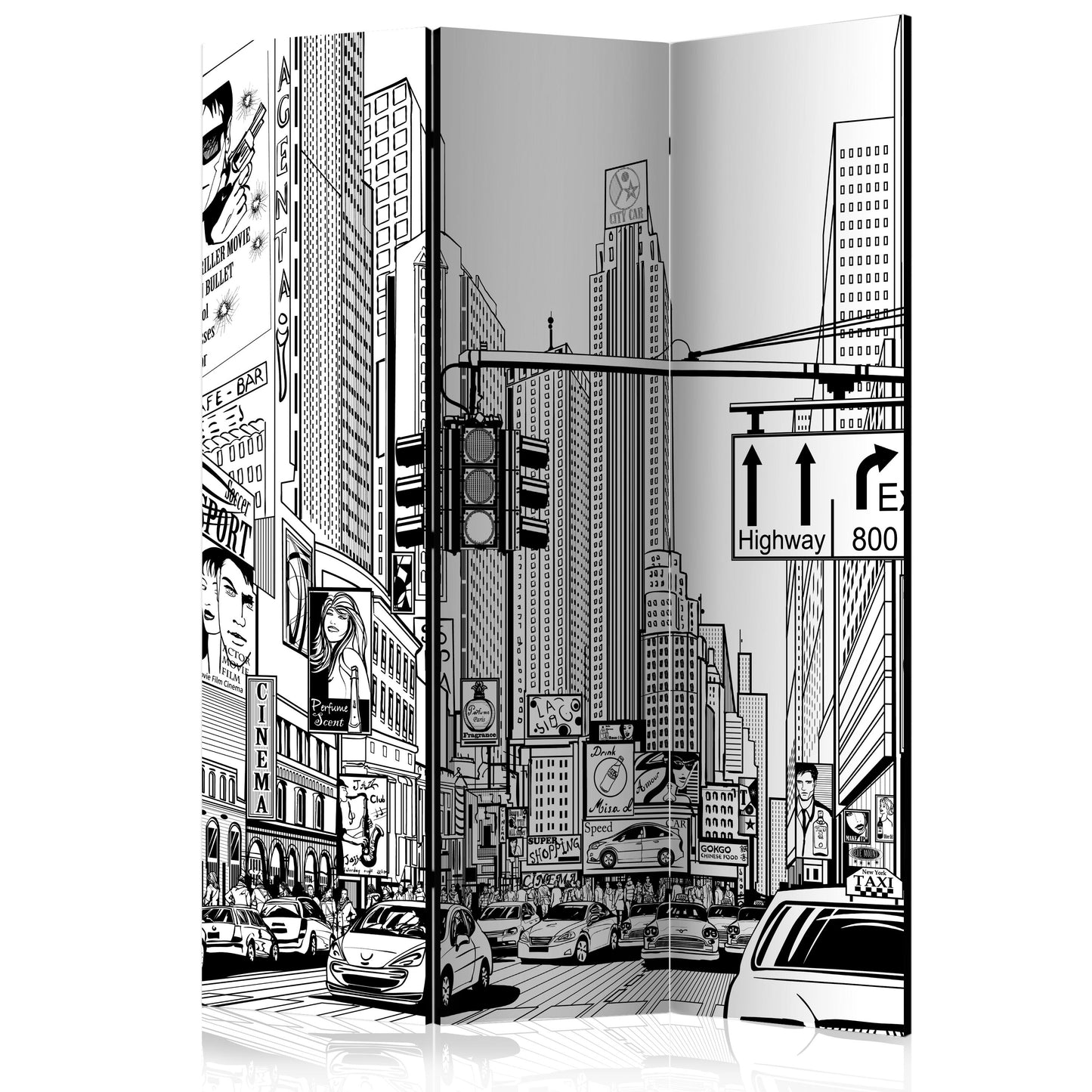 Room Divider - Street in New York city