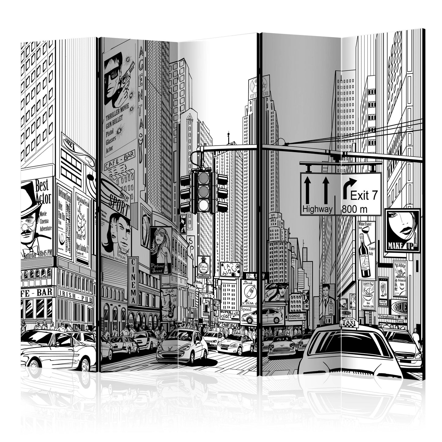 Room Divider - Street in New York city II