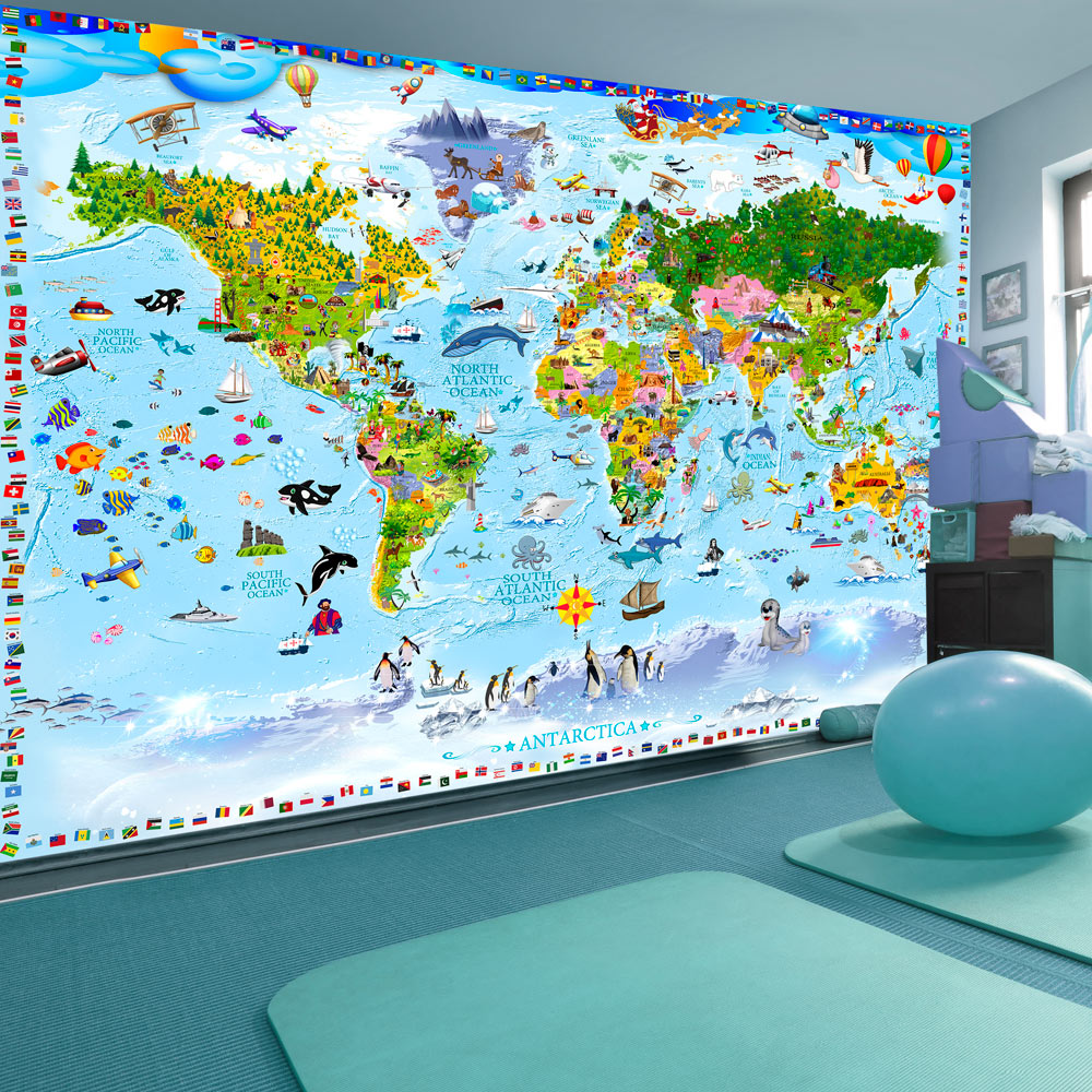 Wall Mural - World Map for Kids