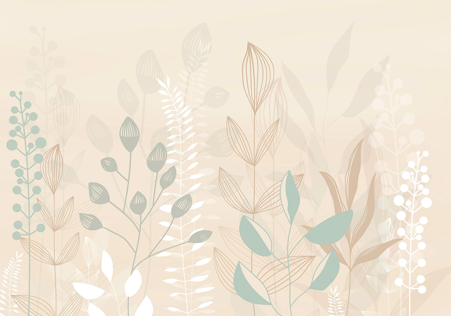 Wall Mural - Pastel and Beige Glade