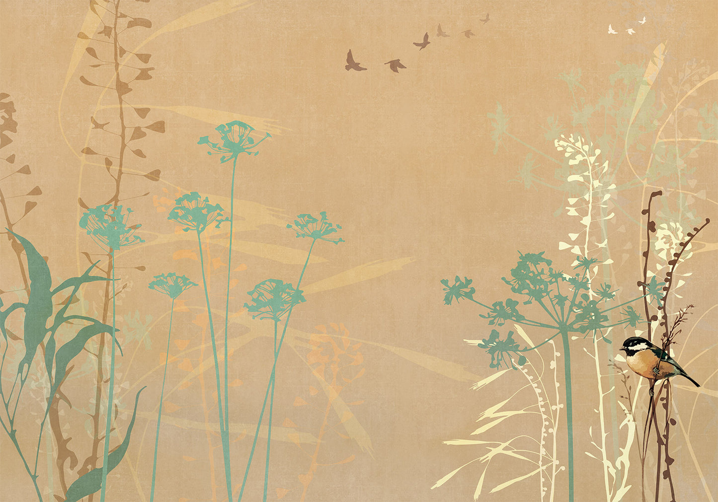 Wall Mural - Bird in the Meadow