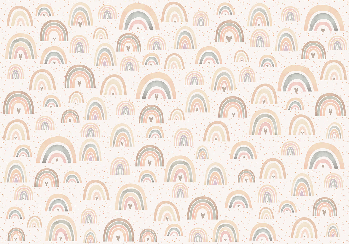 Wall Mural - Rainbows and Hearts