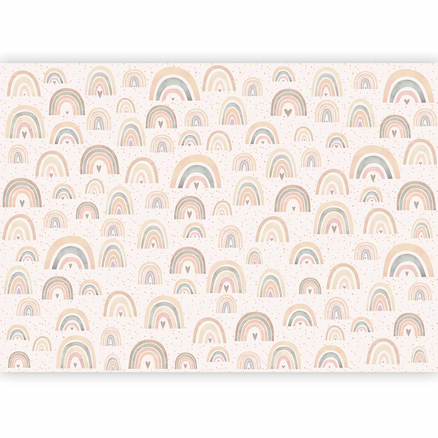 Wall Mural - Rainbows and Hearts