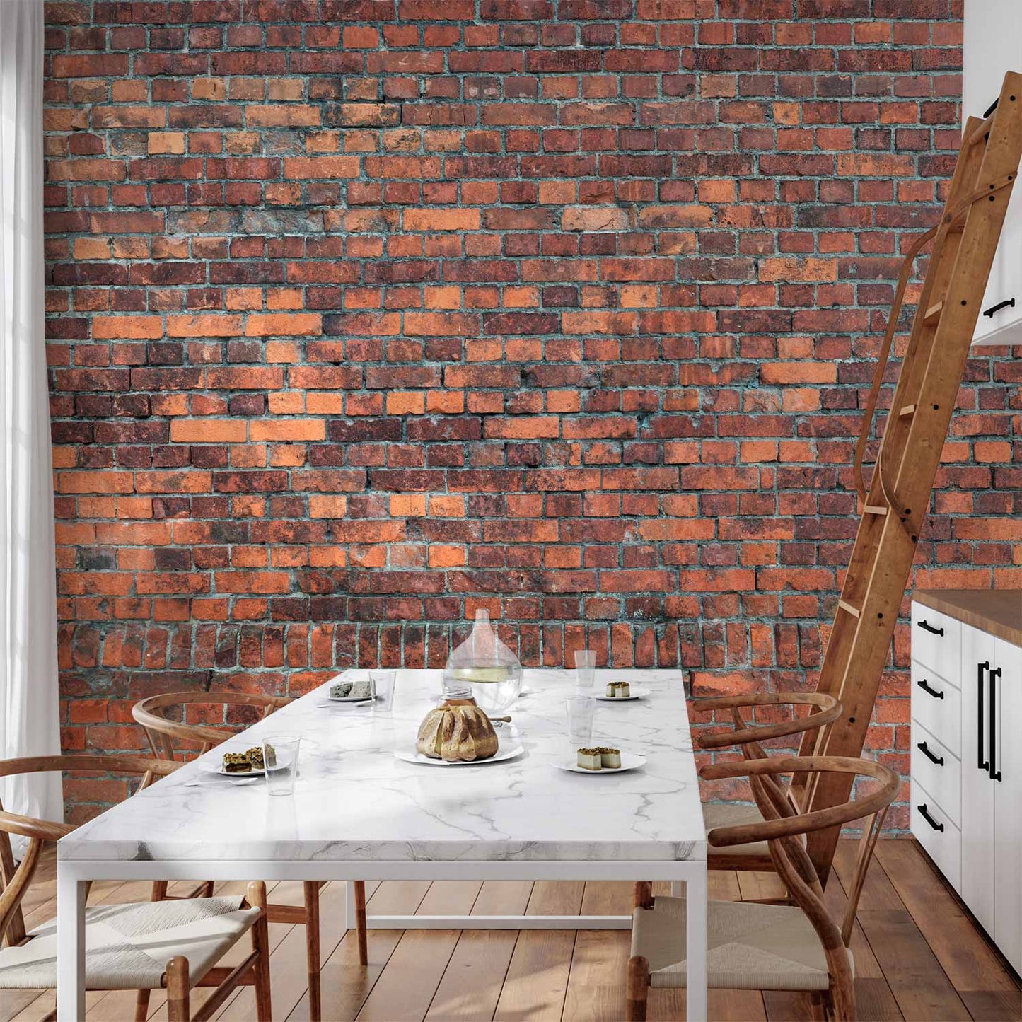 Wall Mural - Vintage Wall (Red Brick)