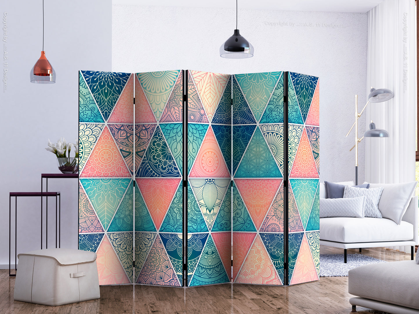 Room Divider - Oriental Triangles II