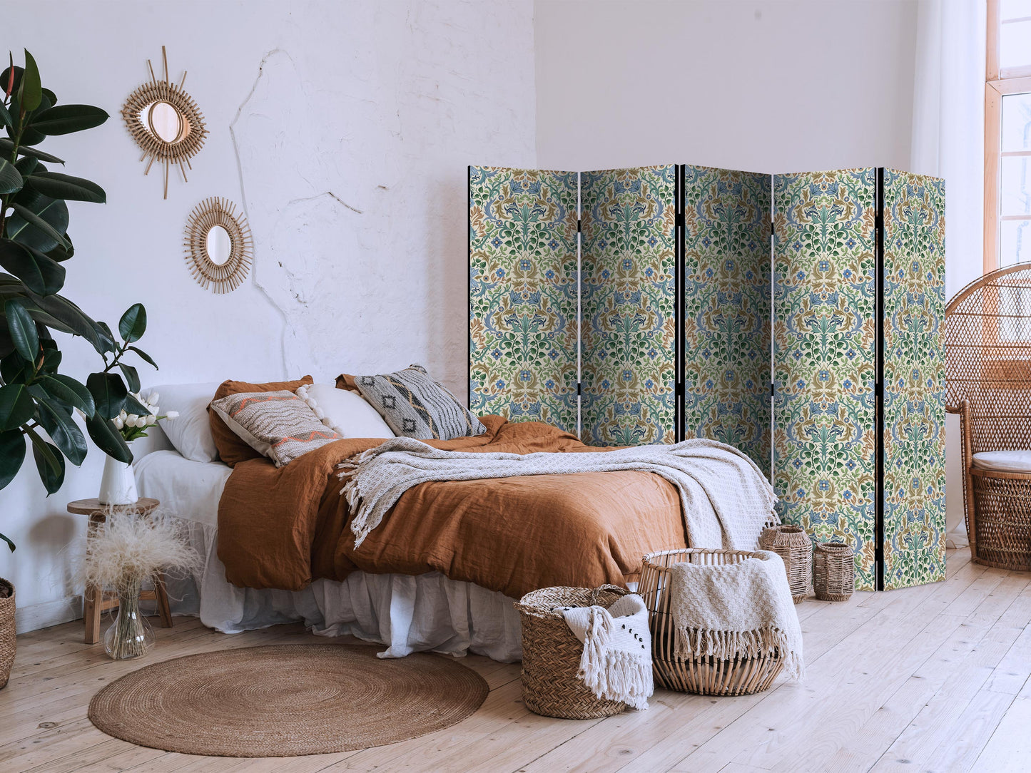 Room Divider - Retro Vintage Intricate and Rich Pattern in Victorian Style.
