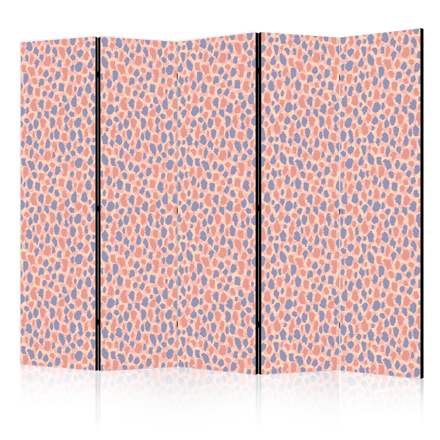 Room Divider - Giraffe Pattern - Colorful Animal Pattern in Blue-Pink Spots