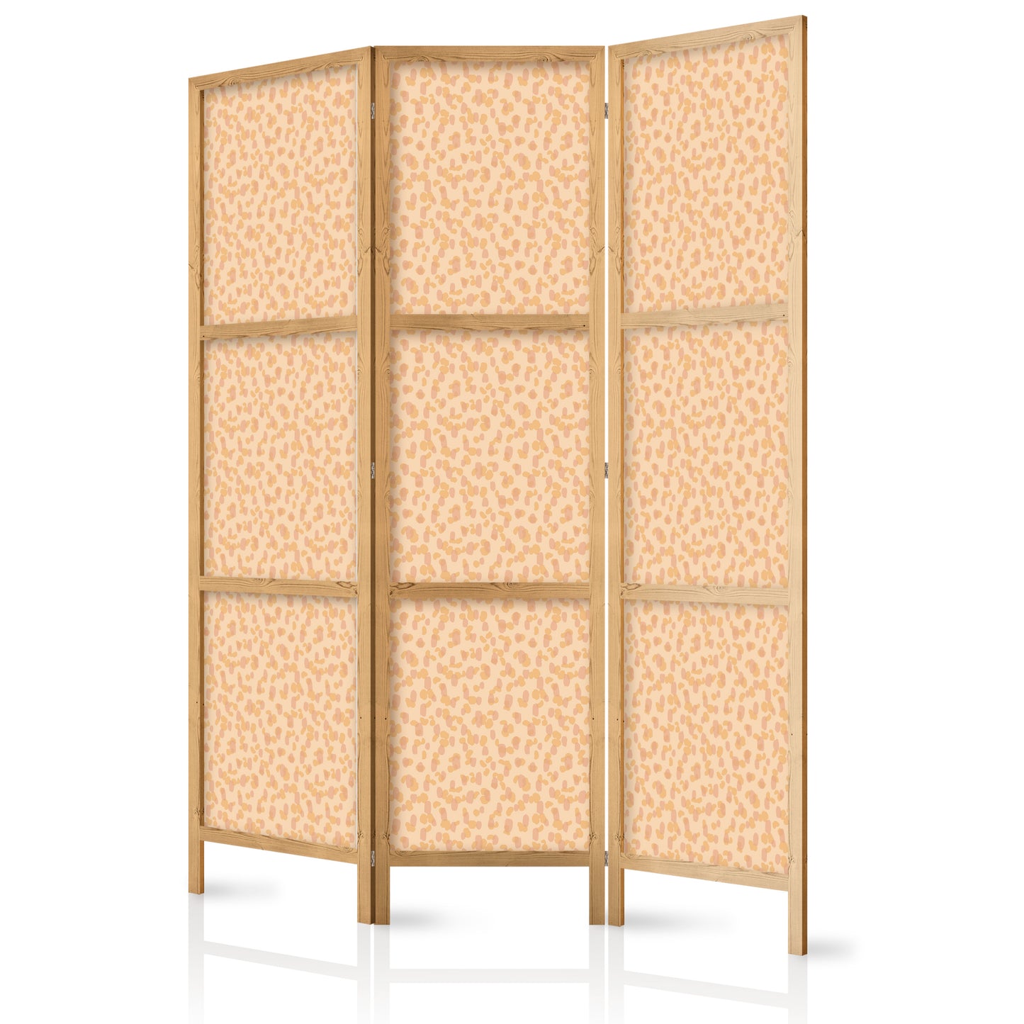Japanese Room Divider - Tiny Dots - Optimistic Pattern in Peach Colors.