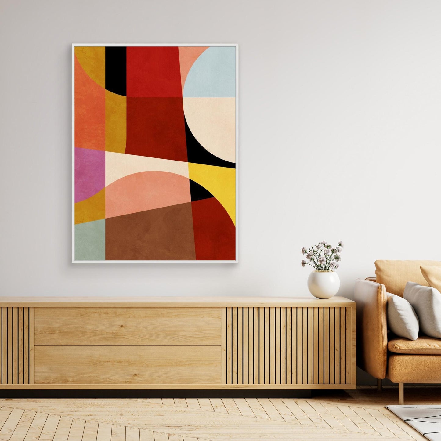 Warm Colors Bauhaus Geometry2 by Ana Rut Bre