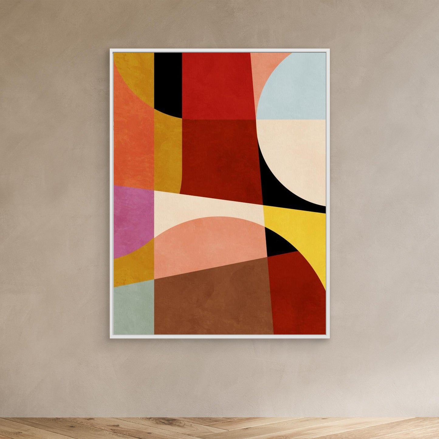 Warm Colors Bauhaus Geometry2 by Ana Rut Bre