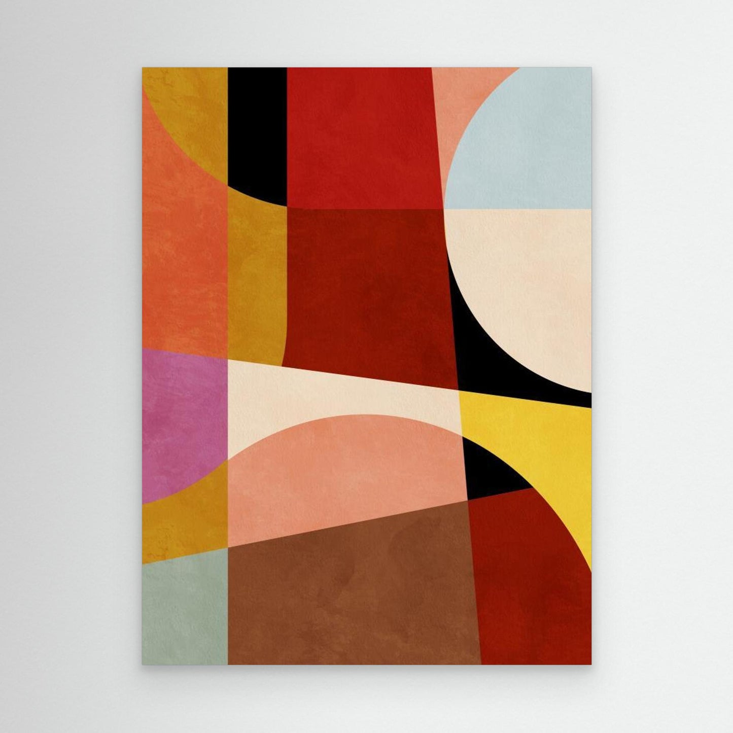Warm Colors Bauhaus Geometry2 by Ana Rut Bre