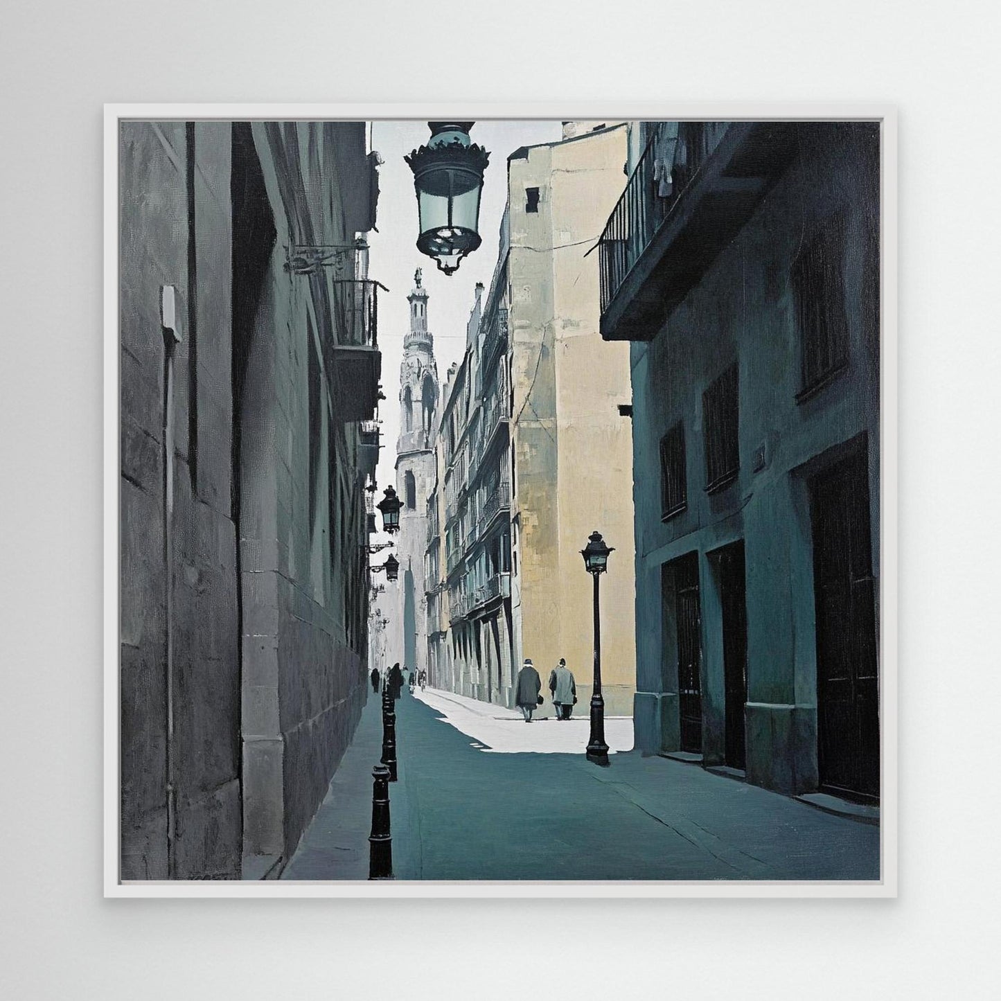 Painting of a street in El Born, Barcelona