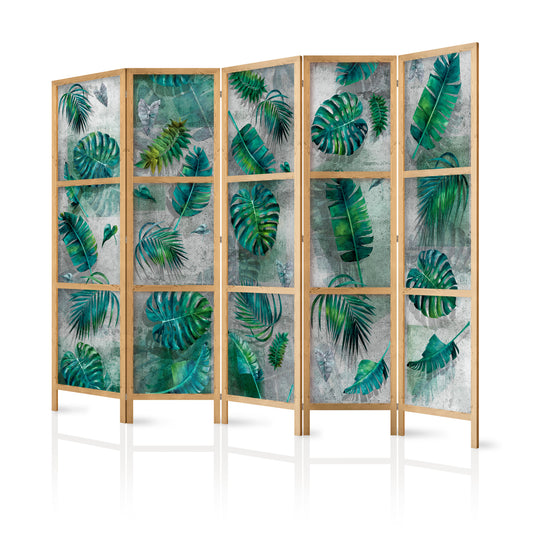 Japanese Room Divider - Leaves on the Concrete II