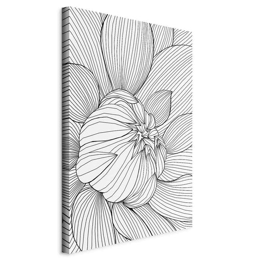 Canvas Print - Flower Line (1 Part) Vertical