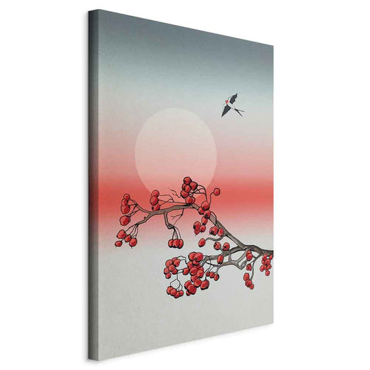 Canvas Print - Winter Rose (1 Part) Vertical