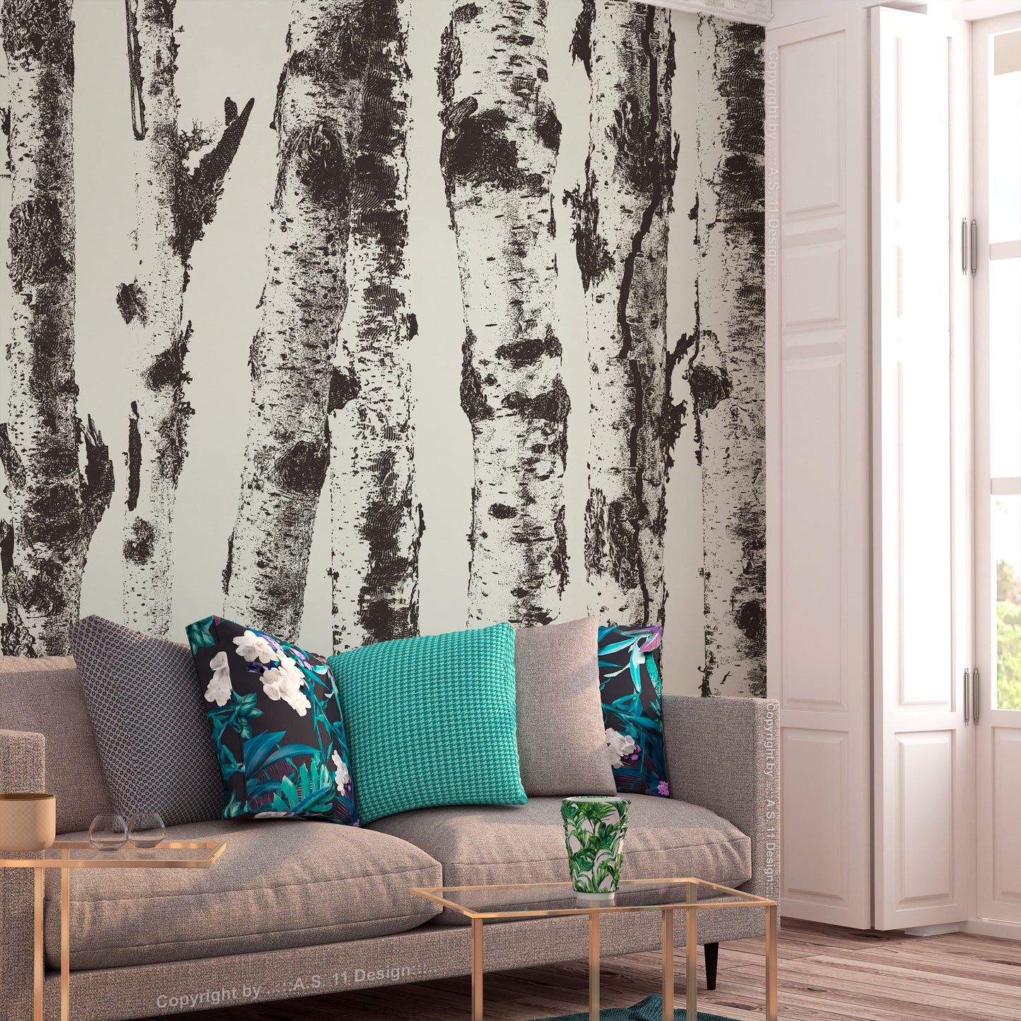 Wall Mural - Stately Birches - First Variant