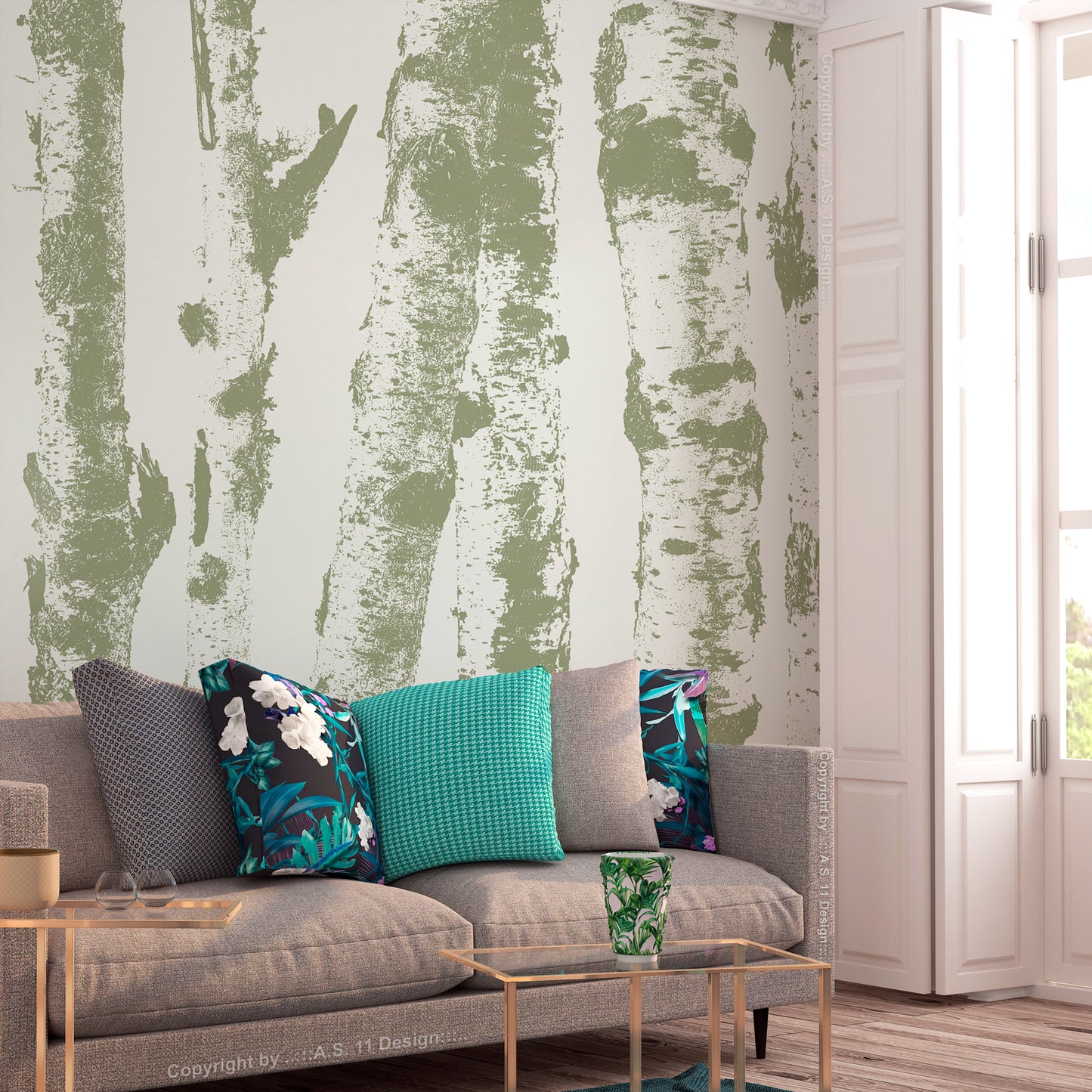 Wall Mural - Stately Birches - Third Variant