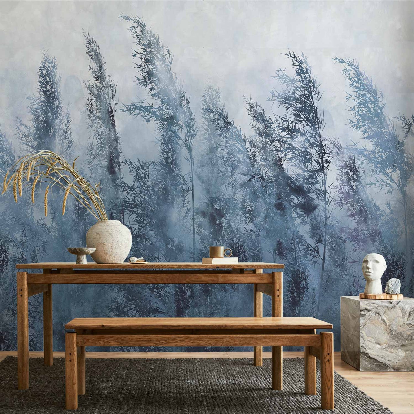 Wall Mural - Tall Grasses - Grey