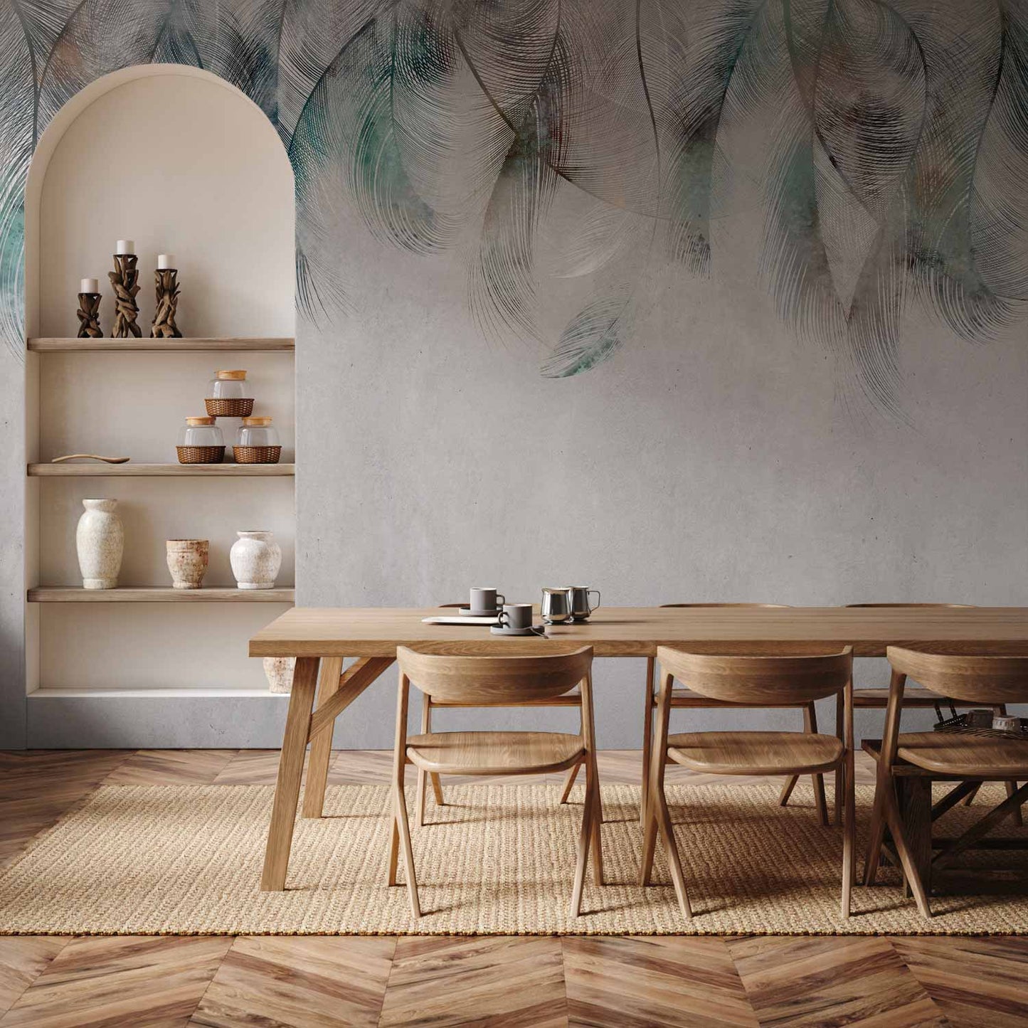 Wall Mural - Colourful Feathers