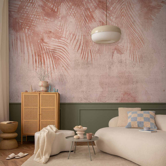 Mural de pared - Palmeras rosas