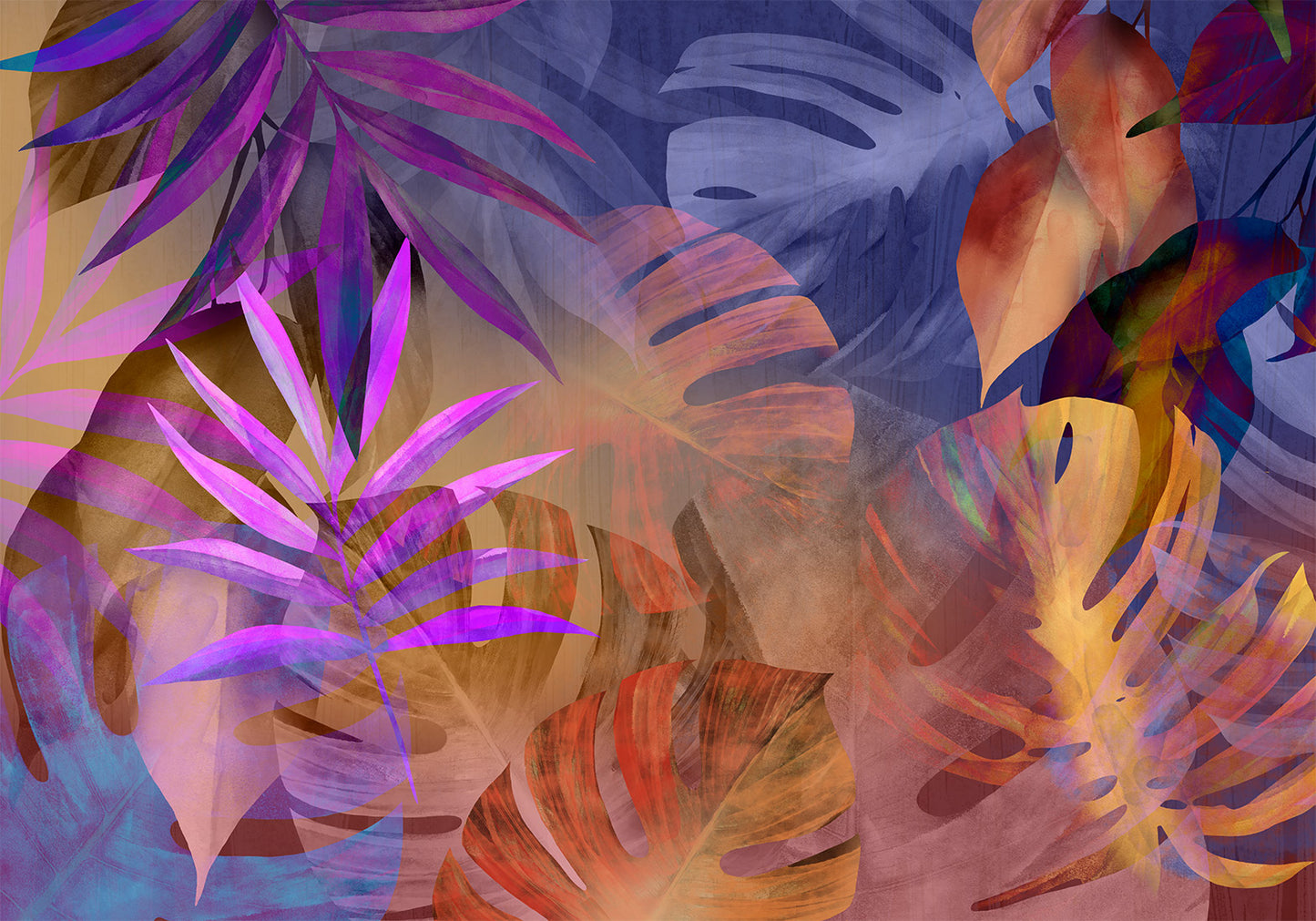 Wall Mural - Vigorous Leaves - Third Variant
