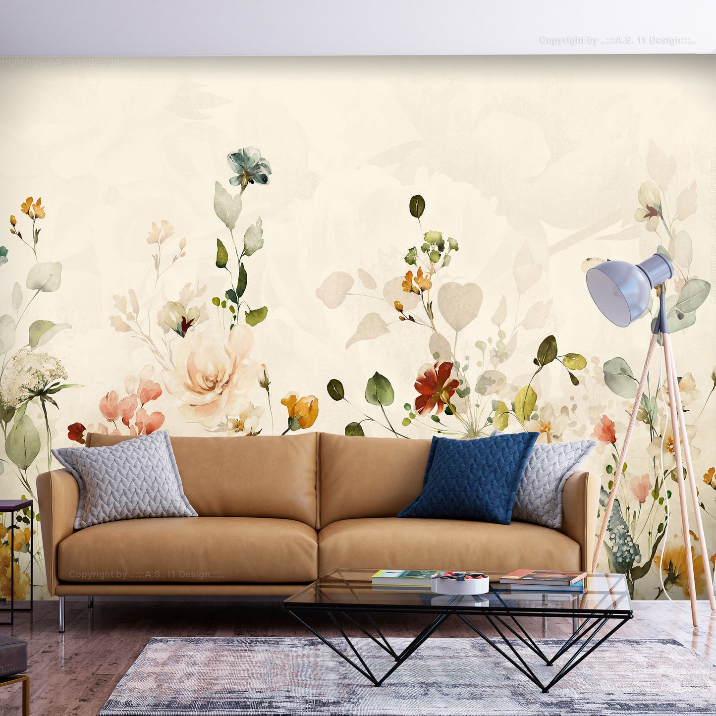Mural de pared - Prado de primavera